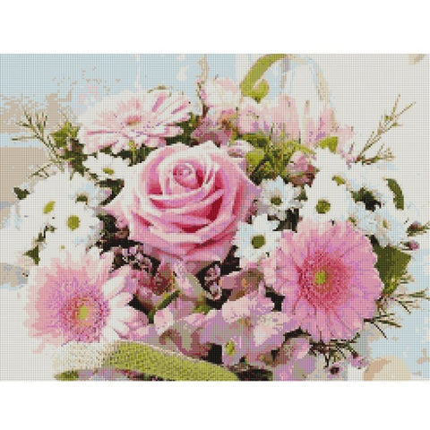 Image of PRETTY PINK FLOWERS Diamond Painting Kit - DAZZLE CRAFTER