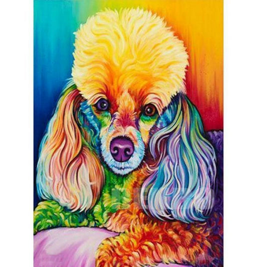 Poodle Rainbow Diamond Painting Kit - DAZZLE CRAFTER