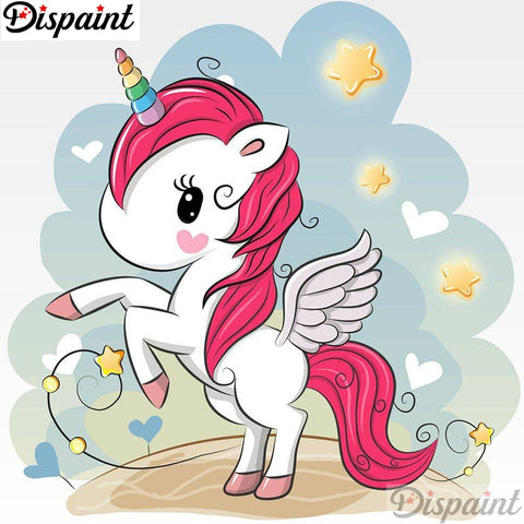 Image of Pink Unicorn Love Diamond Painting Kit - DAZZLE CRAFTER