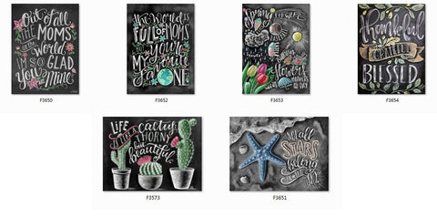 Image of CHALKBOARD QUOTES ON  LIFE & LOVE  Diamond Painting Kit - DAZZLE CRAFTER