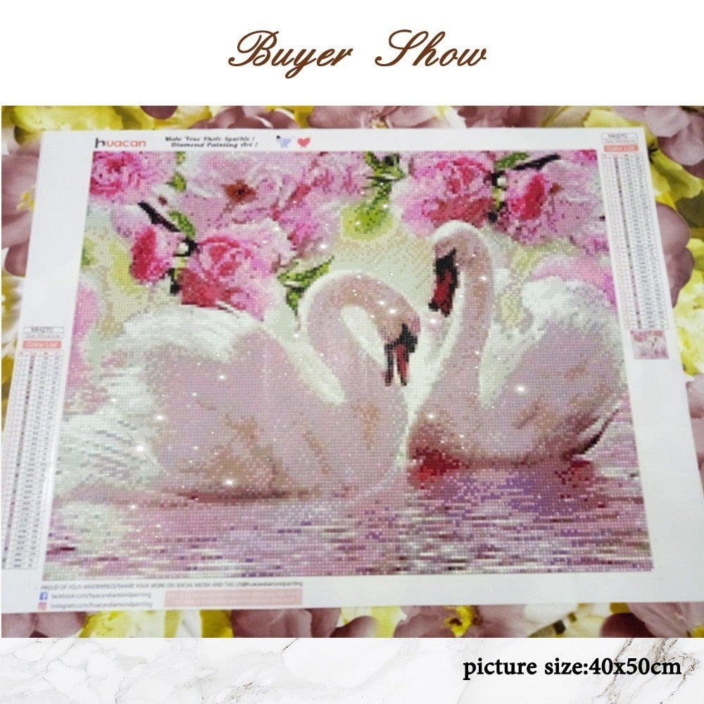 SWAN LOVE Diamond Painting Kit - DAZZLE CRAFTER