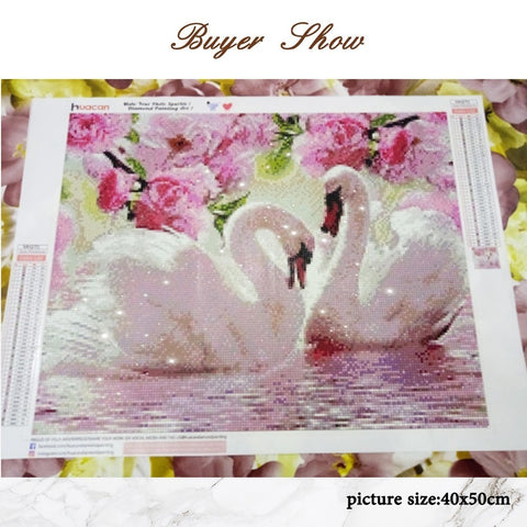 Image of SWAN LOVE Diamond Painting Kit - DAZZLE CRAFTER