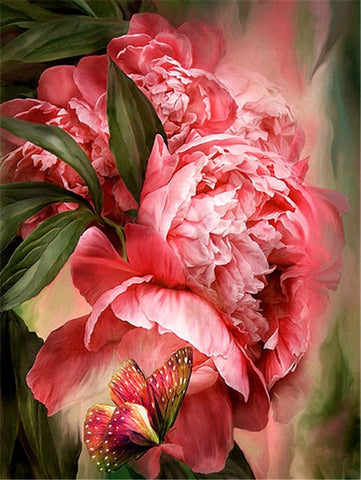 Image of RED FLOWERS SERIES Diamond Painting Kit - DAZZLE CRAFTER