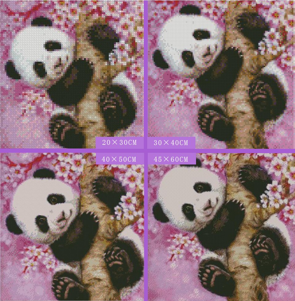 PANDA WITH CHERRY BLOSSOMS Diamond Painting Kit - DAZZLE CRAFTER