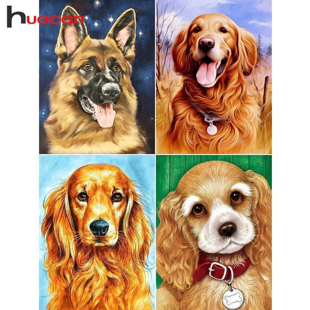 Golden Retriever Dog - Diamond Painting Kit