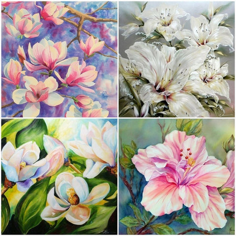 Image of PASTEL FLOWERS SERIES Diamond Painting Kit - DAZZLE CRAFTER