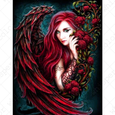 Image of FEATHER BRAID GIRL Diamond Painting Kit - DAZZLE CRAFTER